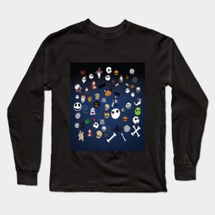 Starry Nightmare before christmas,pumpkin King pattern Long Sleeve T-Shirt